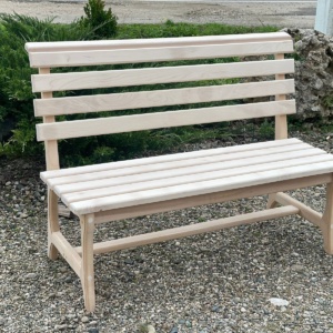 Лавка со спинкой из кавказской липы 1,5х0,40